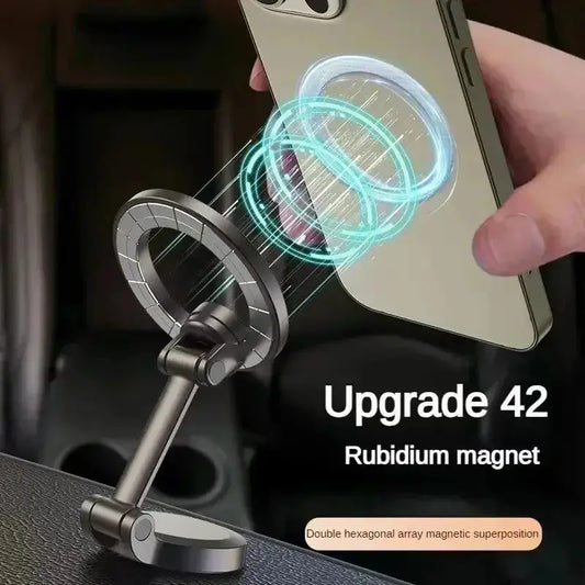 Strong Magnetic Cell Phone Holder Car 360° Swivel Adjustable Back Sticker Holder Magsafe for IPhone 15 Samsung Xiaomi Universal