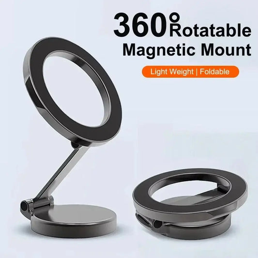 Strong Magnetic Cell Phone Holder Car 360° Swivel Adjustable Back Sticker Holder Magsafe for IPhone 15 Samsung Xiaomi Universal
